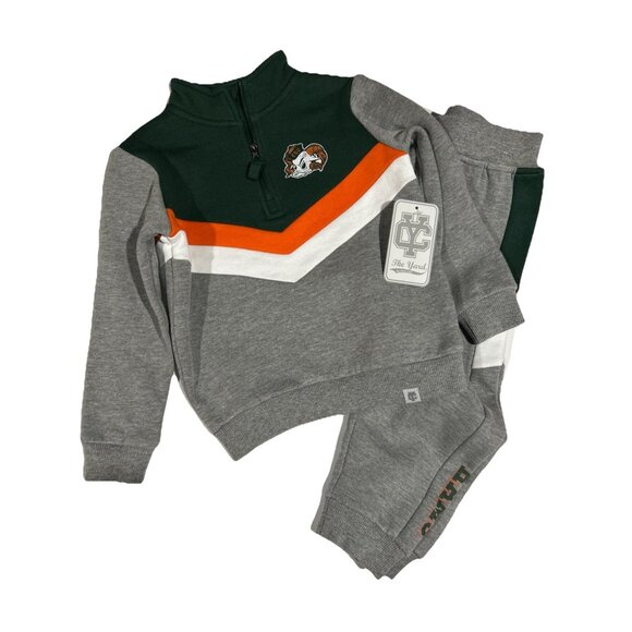 NEW Colorado State Rams The Yard 1/4 Zip Sweatshirt Sweatpants Outfit Boys 3T - Picture 1 of 13